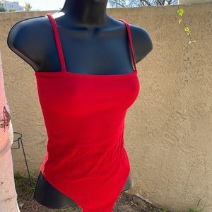 Red bodysuit top